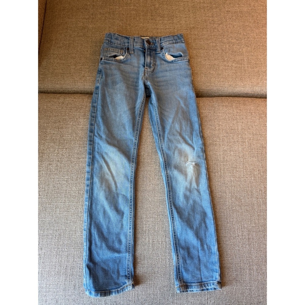 Levis Boys 511 Slim Performance Jeans Light Wash Blue Size 8 Reg 24x25